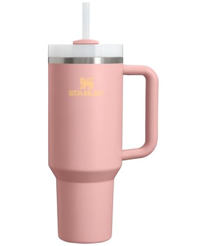 Image of STANLEY Quencher H2.0 Tumbler with Handle and Straw 40 oz | Flowstate 3-Position Lid | Cup Holder Compatible for Travel | Insulated Stainless Steel Cup | BPA-Free | Peach Rose