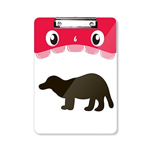 Bloc-notes d'apprentissage A4 bagcer noire dossier à tête plate animaux