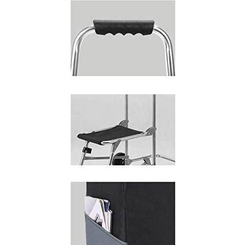 YYAI-HHJU Klappbarer Handwagen, Leichter Treppensteigwagen/Klappbarer Dreirad-Einkaufswagen Mit Abnehmbarer… – Bild 6