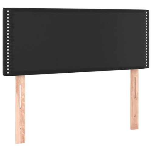 vidaXL Tête de Lit Meuble de Chambre à Coucher Accessoire de Lit Simple Tête de Cadre de Lit Intérieur Noir 90x5x78/88 cm Similicuir