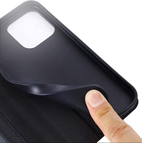 Étui iPhone 14 Plus à clapet bleu protégeant l'écran avec porte-cartes - 4