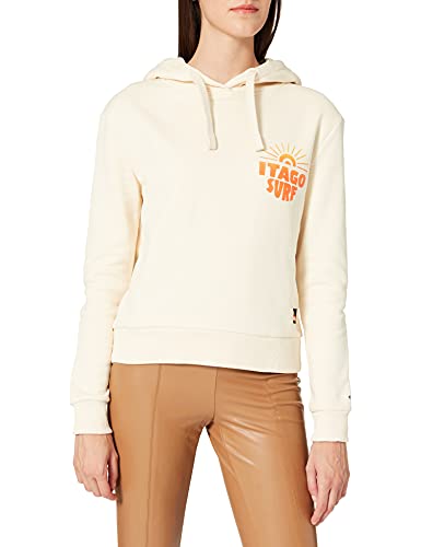 Superdry Womens W2010751A Hooded Sweatshirt, Buttercream, XS