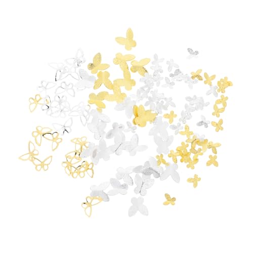 TINEASUR 300個蝶 ネイ ーム 金属製 小 混合スル ネイルアート用 レディース