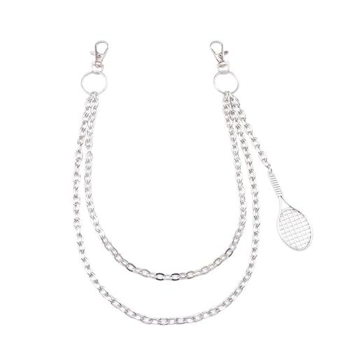 Pants Chain Punk Jeans Chain Wallet Jewelry Unisex Trousers Ornament Aesthetic Tennis Racket Chain for Party/Daily Wear4