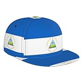 dngser berretto da baseball alla moda traspirante con bandiera del nicaragua, unisex, regolabile, perfetto per viaggi, attività all'aperto, sport, colore: nero, nero, taglia unica
