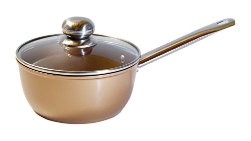 Warimex Kupfer Star Stielkasserolle 18 cm, mit Kupferpartikel und Edelstahlgriff Cazuela, Aluminio, Cobre, 2 Unidades