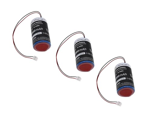 ChoyoqeR 3Pack WT4911, WT4911B Replacement Battery for Impassa Wireless Siren,WT4911Bm, WT4911R, WT4911R Wireless Outdoor Sire, WT8911, ER34615M-T1, WT4911BATT Li-MnO2 14500mAh/3.6V