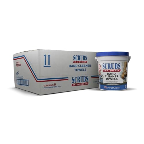 Scrubs ITW42272CT in-A-Bucket Hand Cleaner Towels 6 / Carton Blue