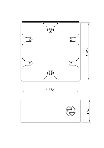 Caixa de Sobrepor 4x4 para Interruptores Inteligentes – Adaptador Prático e Elegante – Branco