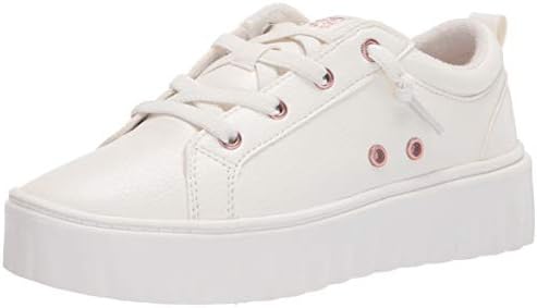 Roxy Girls Sheilahh Slip on Platform Sneaker Shoe, White Smooth 211, 3 Little Kid