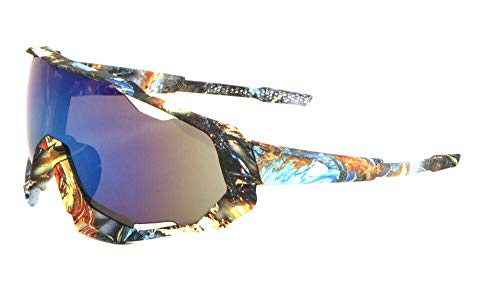Dweebzilla Gnarly Athletic Wrap Around Shield Sunglasses