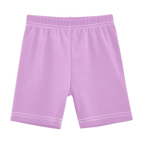 CHIFIGNO Medium Lavender Magenta Cartwheel Shorts for Girls Bike Shorts Cotton Under Dress Dance Short 5T