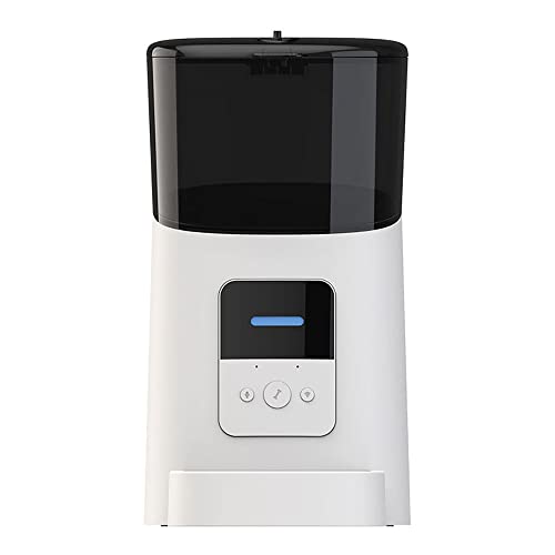猫 犬 自動給餌器 自動給餌器 フード自動給餌器 スマホ管理 スマホリモコン 6L 大容量 あらゆる餌に対応 IOS Android対応 (6L,ホワイト)
