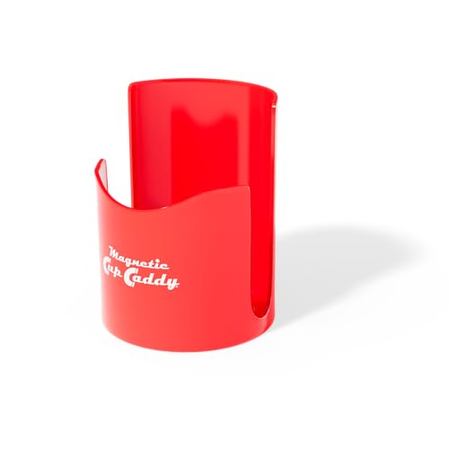 Master Magnetics Magnetic Cup Holder - Caddy for Bottles, Glasses, and Cans - Fits on Fridge, Lawnmower, Forklift, Cart, or Ladder - Heavy-Duty Magnet