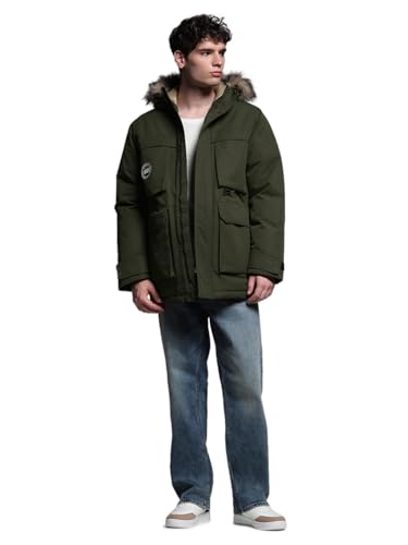 Image of JACK & JONES Men's Polyester Standard Length A-Line Coat