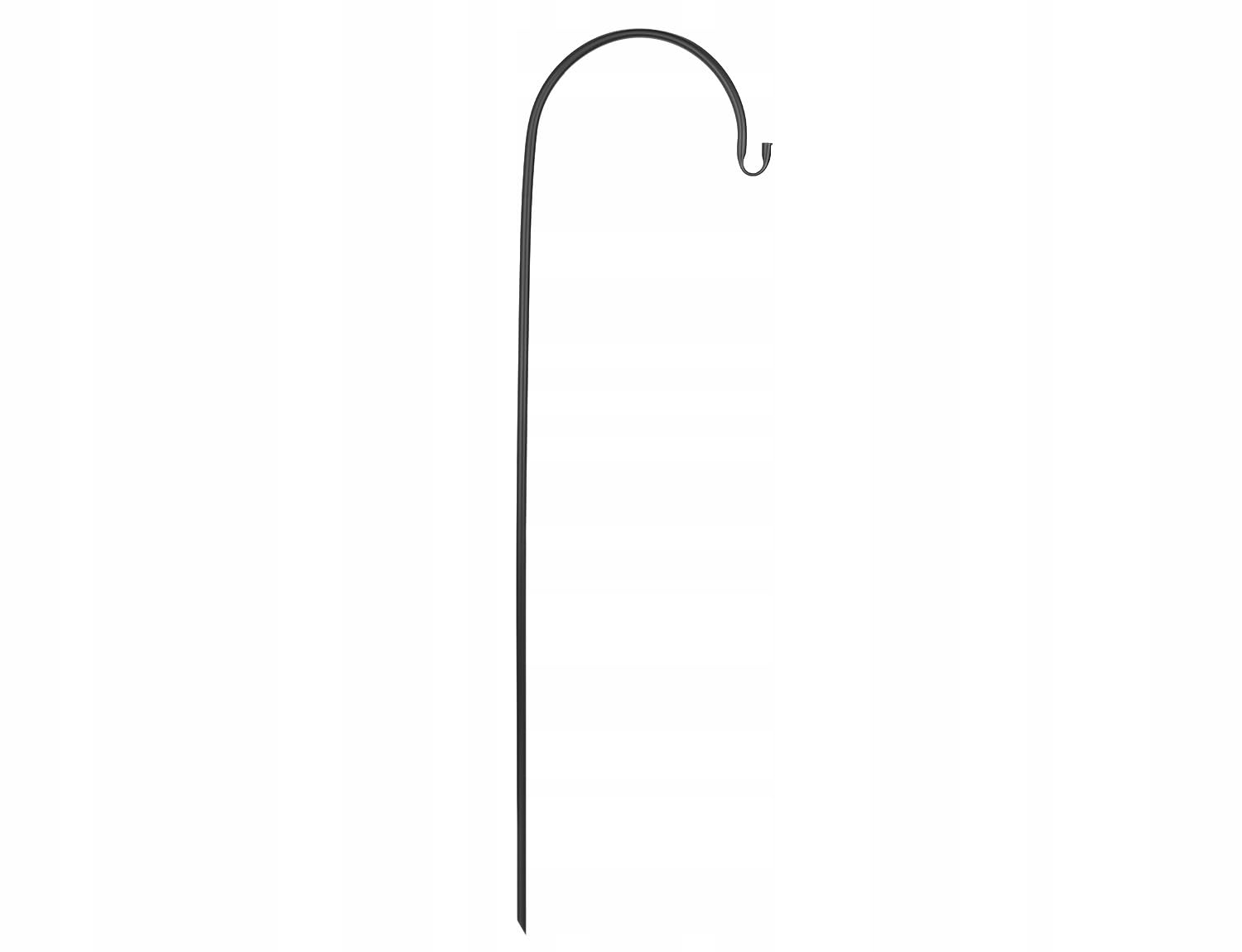 Kapaga - Crochet de berger - Décoration de jardin - Tige de lanterne en métal - Support de lanterne - Noir - Hauteur 120 cm - Élégant bijou de jardin (1)