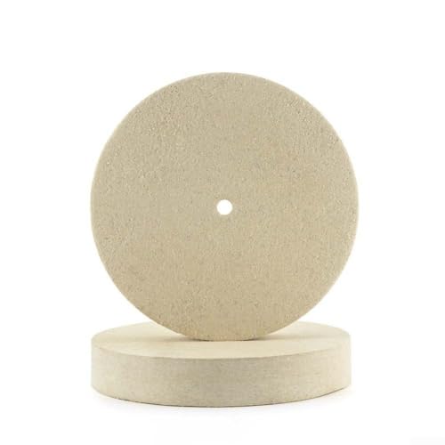 Flat wool polishing disc for metal and wood finishing with fine and coarse options for polishing applications in industrial environments (coarse bristles)