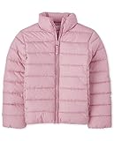 The Children's Place Girls' Medium Weight Puffer Jacket, Wind, Water-Resistant, Rose Quartz, XLarge (14)
