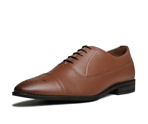 Image of LOUIS STITCH Men's Formal Shoe | Derby Shoes, Lace-Up Style, Shiny Finish | Solid Design | Perfect for Formal, Business Casual, and Parties (LSRGCT)