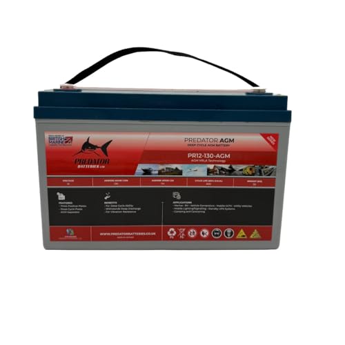 12V 130Ah AGM/Deep Cycle Leisure Battery – High Power Performance for Caravan, Campervan, Marine & Off-Grid Use, Sealed Maintenance-Free, Long Life & Reliable Energy Storage