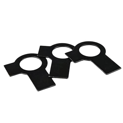 Black Steel Tab Washers Long Tab Wing Lock Washers Assorted Sizes M5 M6 M8 M10 M12 M14 M16 M18 to M42 for Automotive Machinery Industrial Fastening Hardware (100,M22)