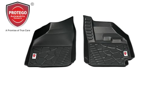Image of PROTEGO 5D Premium TPE Car Floor Mats Suitable for FORTUNER /LEGENDER Automatic, Waterproof, Anti Skid, Dustproof, Anti-Scratch & Easy Wash, Heavy-Duty, Car Accessory Set of 4pcs LLM Mat (Black)
