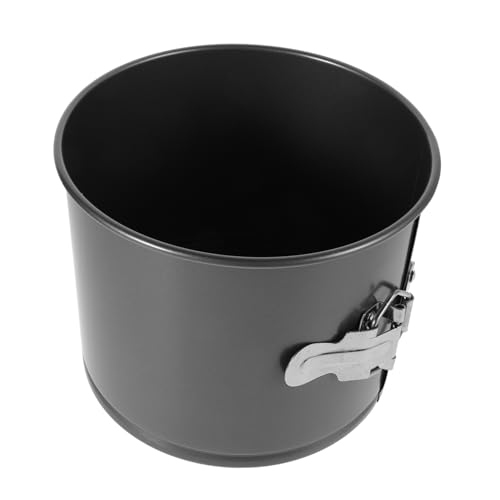 ZUNOXAZ Molde de torta molde para pastel pequeño para hornear molde redondo antiadherente bosque de pastel de fondo extraíble moldes de tarta para hornear acero carbono Negro