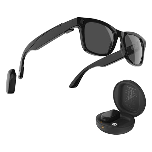 PRISMXR Set de Carga Compatible con RayBan Meta Smart Glasses, Incluye Cable de Carga magnético y Paquetes de baterías Intercambiables (+12h de autonomía) - Carina C1 (para Wayfarer - Regular)