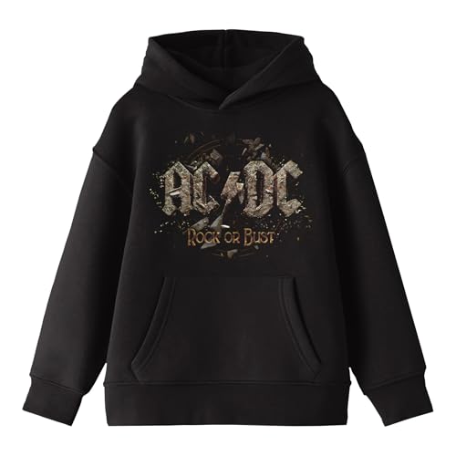 ACDC Logo Boombox Background Long Sleeve Youth Black