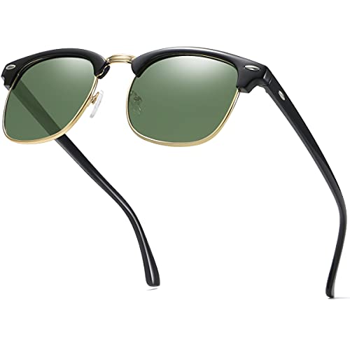 Image of Retro Semi Rimless Sunglasses Half Frame UV400 Glasses for Men And Women