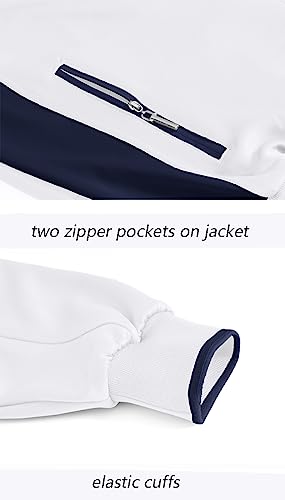 Ysento Mens Sports Tracksuits Gym Workout Jogging Suits 2 Piece Casual Sweatsuits White Xxl #TOP3