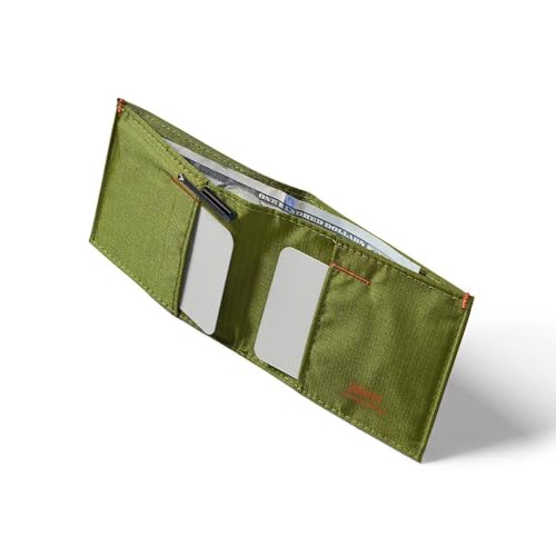 Image of Allett Sport Wallet, RFID Blocking Slim (Nylon, Cala Green) | Slim Minimalist Front Pocket Nylon Sport Wallet, RFID Blocking, Water-Resistant, Holds 4-24+ Cards & Cash, Men & Women