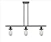 Innovations 516-3I-BK-232-W-LED 3 Island Light Vintage Dimmable, White Glass LED, Matte Black