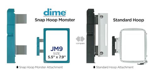 Image of Snap Hoop Monster for Janome M17 (5.5 inch x 7.9 inch | 140 x 200mm) | Magnetic Embroidery Hoop for Machine Embroidery