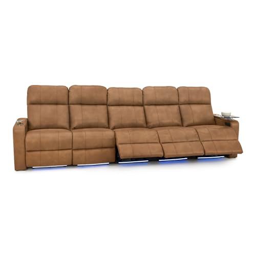 Image of Seatcraft Monterey Home Theater Seating Tawny Row of 5 Sofa