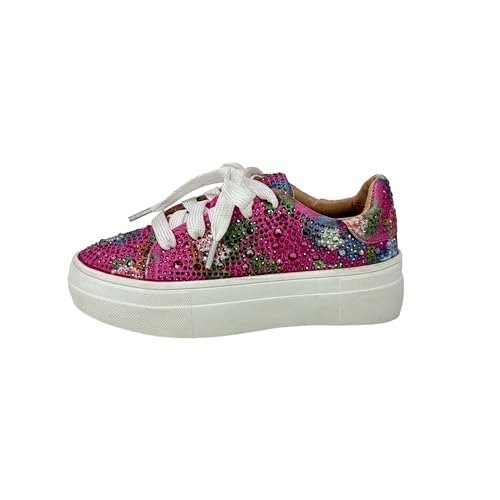 Girl's Rhinestone Flat Bling Fashion Tennis Sneakers Sidny Sneaker2