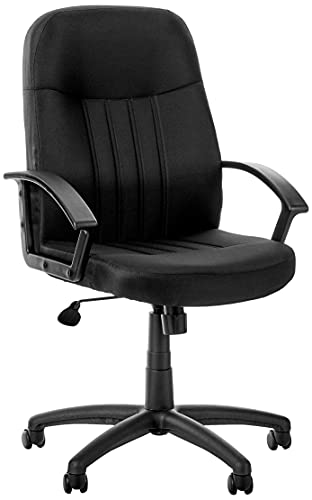 Boss Office Products Mid Back Fabric Managers Chair in Black