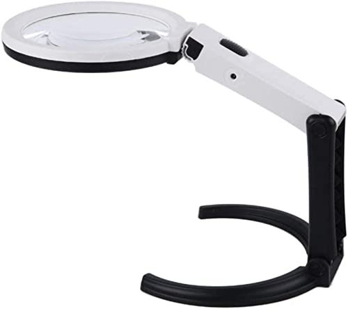 Förstoringsglas/Synhjälpmedel Belysta förstoringsglas Handhållet 8X Bordsförstoringsglas Hopfällbart LED-förstoringsglas för skalcylinderförstoring Identifiering