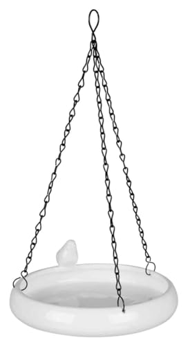 Trixie 55629 Vogeltränke hängend, Keramik, 500 ml/ø 21 cm, weiß