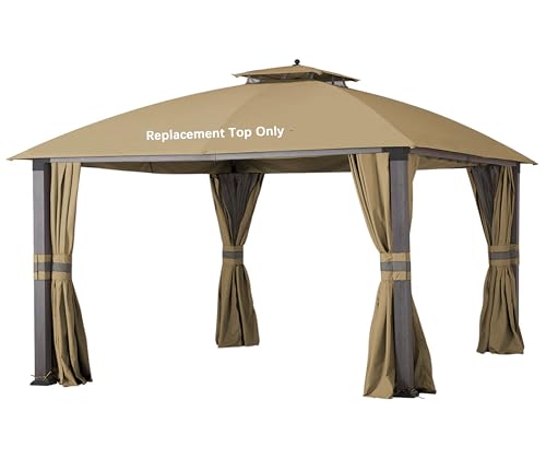 JANCANOPY Ersatz-Pavillon-Oberteil für Eagle Brooke Pavillon Modell A101007600, A101007603, A101007604, 10 x 12 cm, Beige