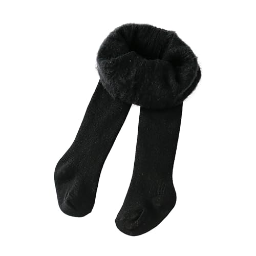 Toddler Girls Fleece Lined Leggings Footed Stockings Kids Tights Solid Color Thick Pantyhose Clothes