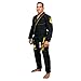 SHOGUN Fight Brazilian Jiu Jitsu Gi Samurai Premium 450g Pearl Weave Cotton BJJ, Black A3