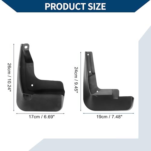 Image of Mud Flaps Splash Guards W /Mount Accessories for Citroen C-Quatre(Saloon) 2016-2019 Front Rear Mud Guards 1 Set