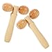 FRCOLOR 8pcs Wooden Massage Roller for Deep Tissue Relaxation Ergonomic Handheld for Face Neck Portable Manual Therapy Tool for Home and Travel