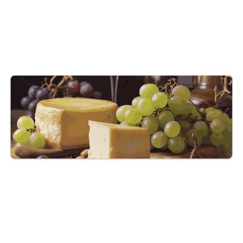 Tapis de souris pour clavier motif vin et fromage idéal pour la décoration de votre bureau maison