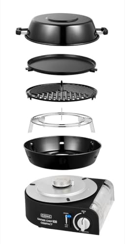 CADAC Safari Chef Compact 30 - Barbecue acier - aluminium - plastique - gaz - Noir - Grill de camping