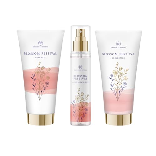 Dresdner Essenz Private Collection Blossom Festival – Duftpflege-Set mit Duschgel 200ml, Bodylotion 200ml & Body Mist 150ml im floralen Luxusdesign Dresdner Essenz Private Collection Blossom Festival – Duftpflege-Set mit Duschgel 200ml, Bodylotion 200ml & Body Mist 150ml im floralen Luxusdesign