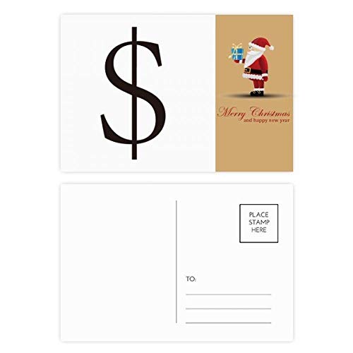 Carte postale Père Noël dollar pour décorer vos cadeaux de fin d'année de manière ludique