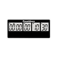 NInE-ROnG Ruhestandstimer 9.999 Tage Digitale Countdown Uhr Laute Alarme,Abschaltmagnet Adsorption Stoppuhr Timer Batterie austauschbar,für Ereigniserinnerung Hochzeit Urlaub Weihnachten (schwarz)
