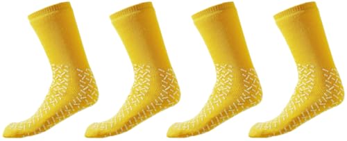 4 Pair XXXL Double Sided Tread Non Slip Wide Bariatric Fall Prevention Socks for Elderly, Yoga and Assisted Living2